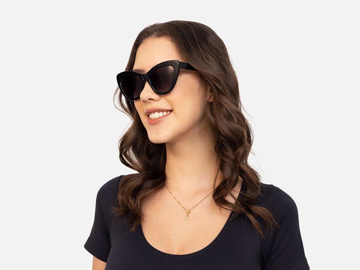 Black Cateye Sunglasses-52
