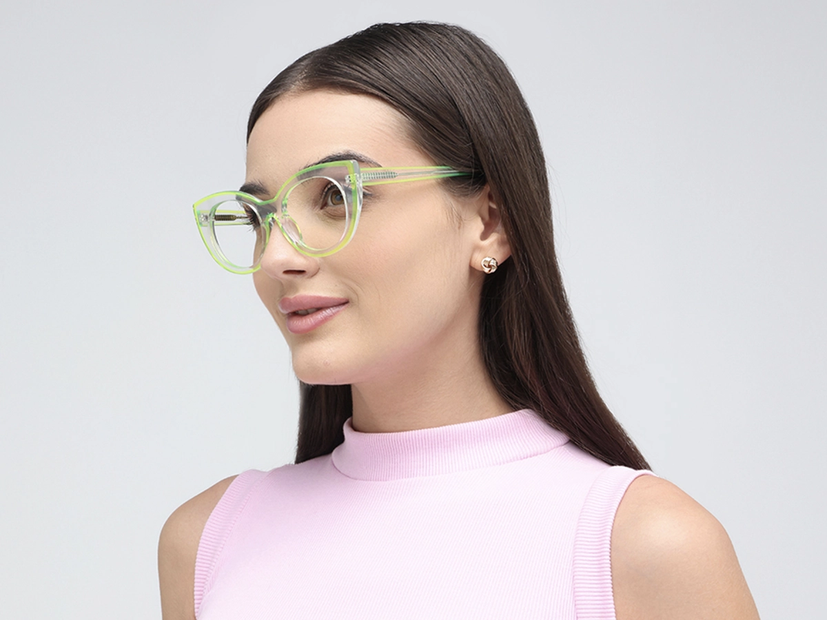 Clear Cat-eye Womens Glasses 52