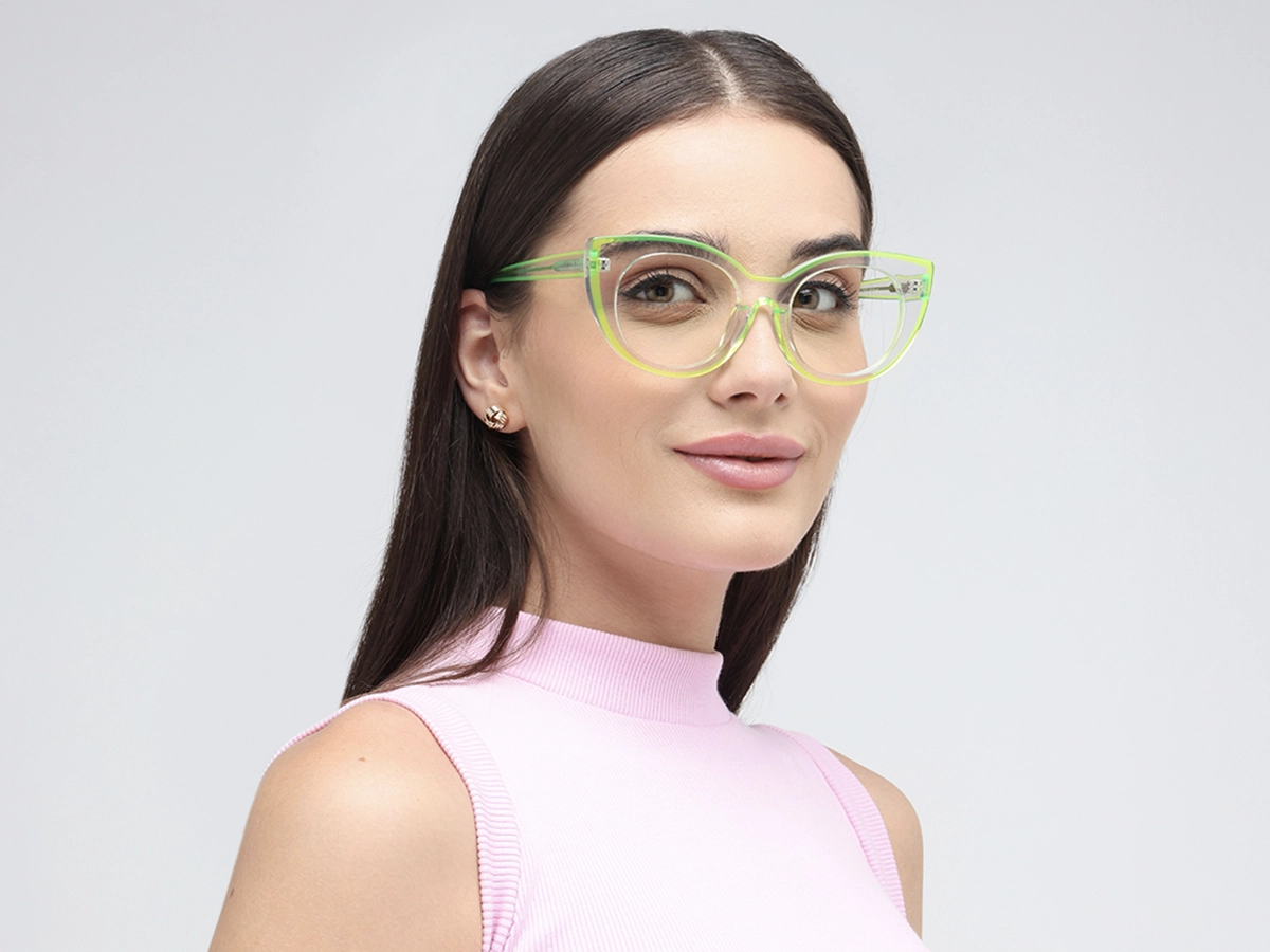 Clear Cat-eye Womens Glasses 53