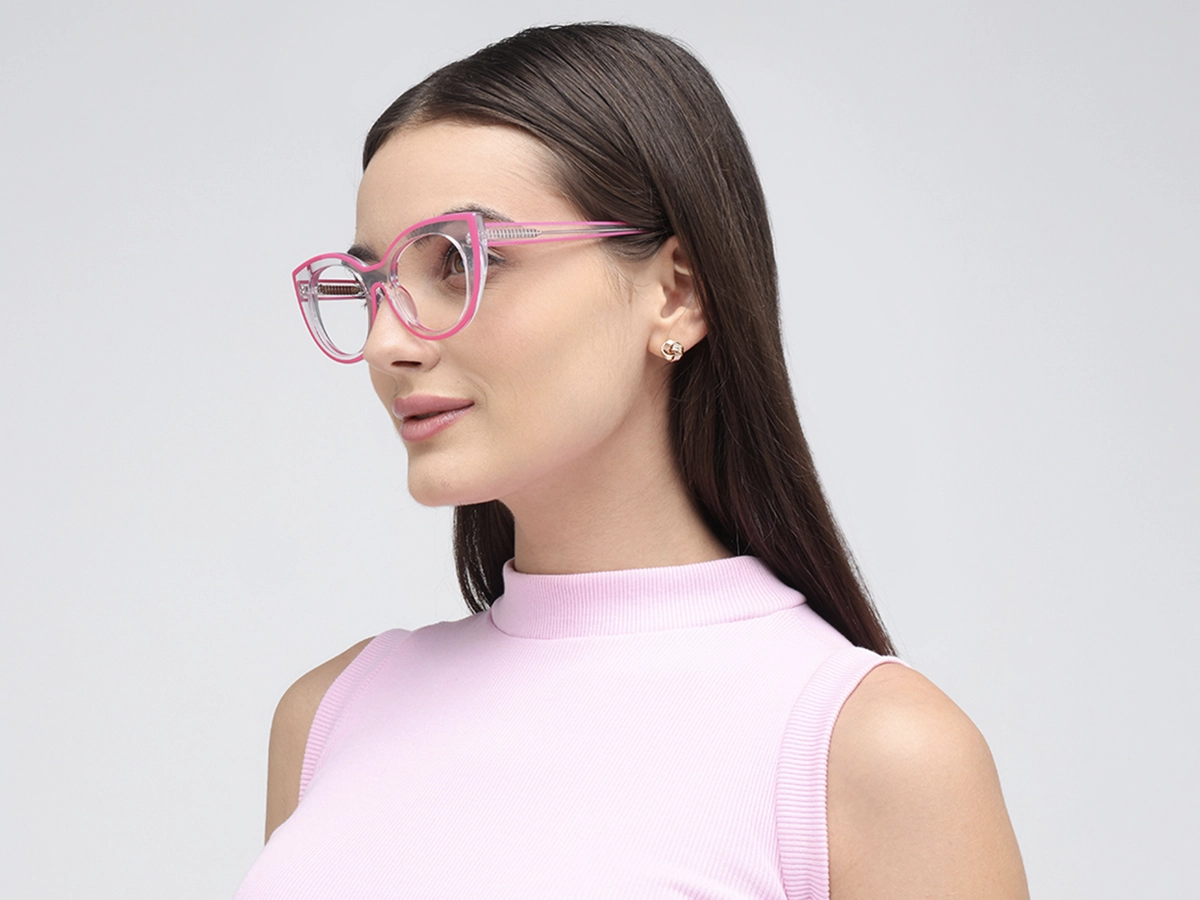 Pink Cat-eye Womens Glasses 52