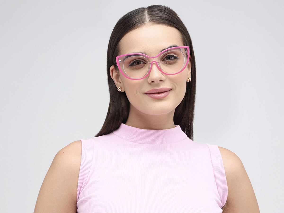 Pink Cat-eye Womens Glasses 51
