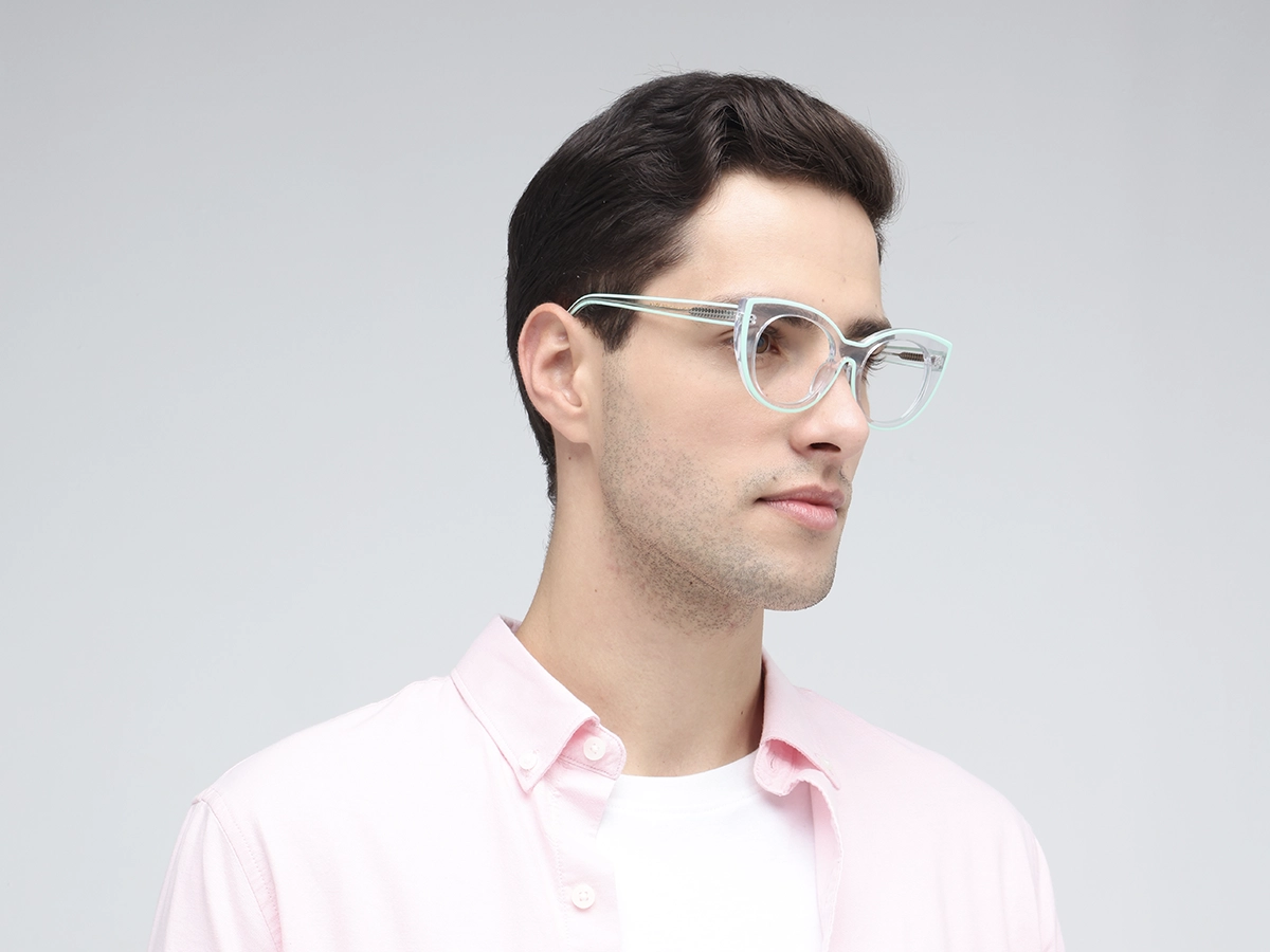 Green Cat-eye Glasses 43