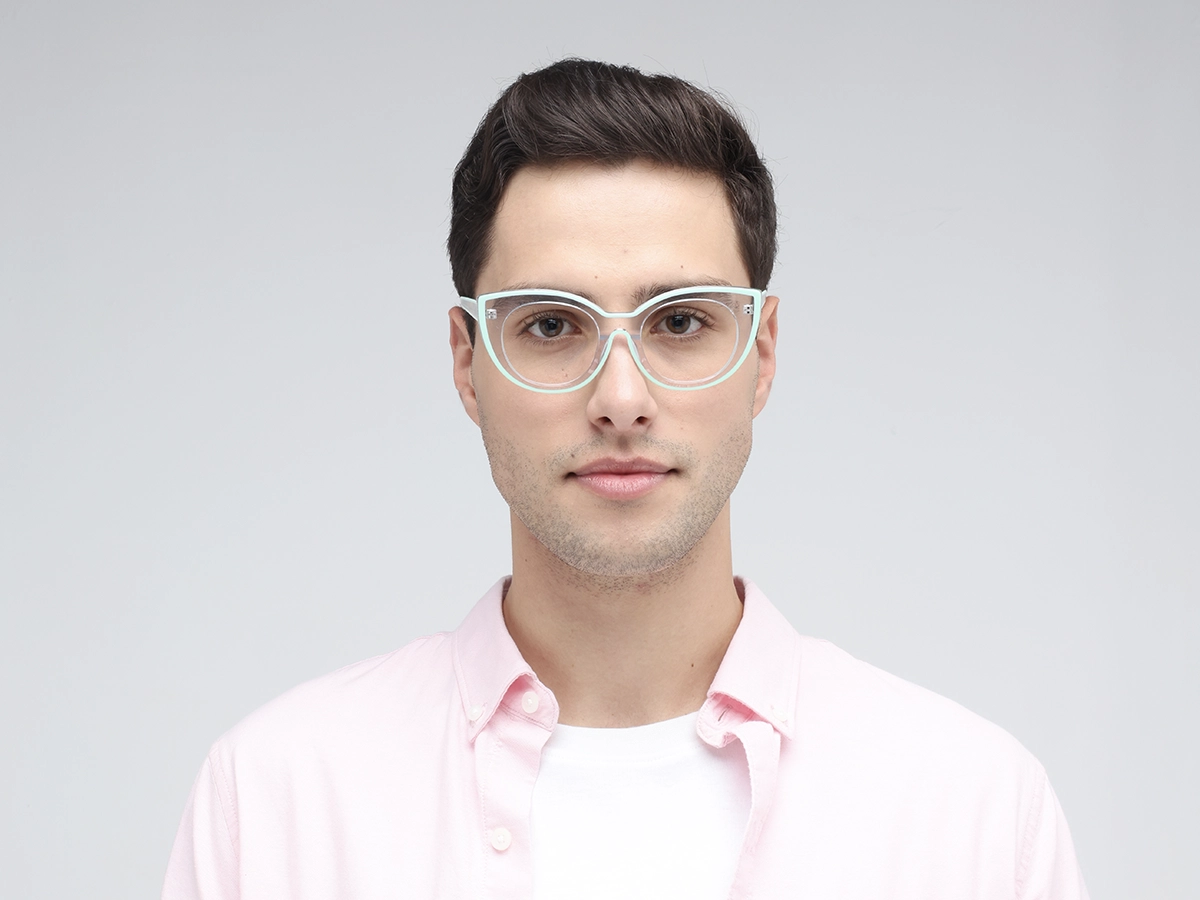 Green Cat-eye Glasses 41