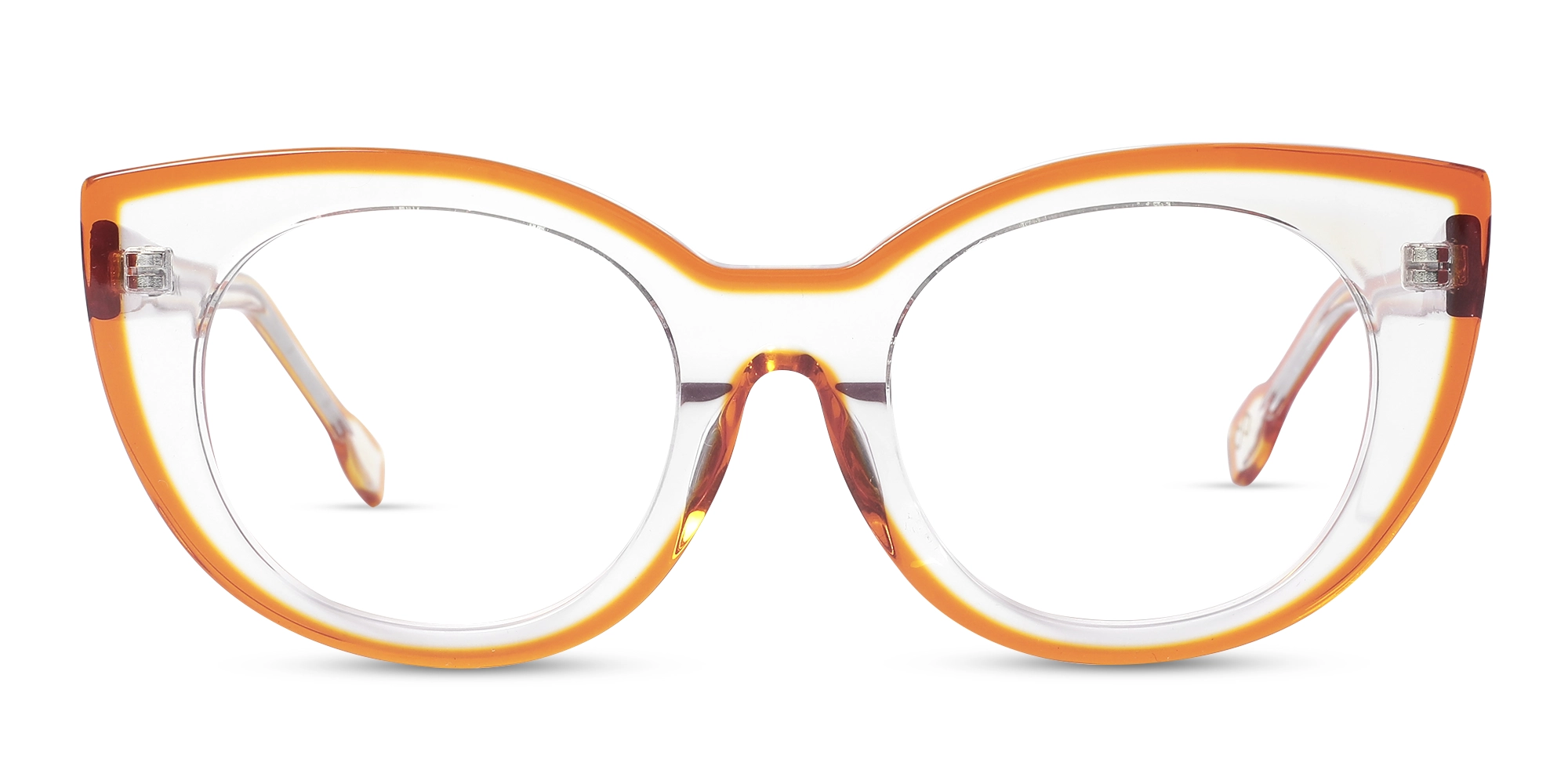 Orange Cat-eye Womens Glasses 1