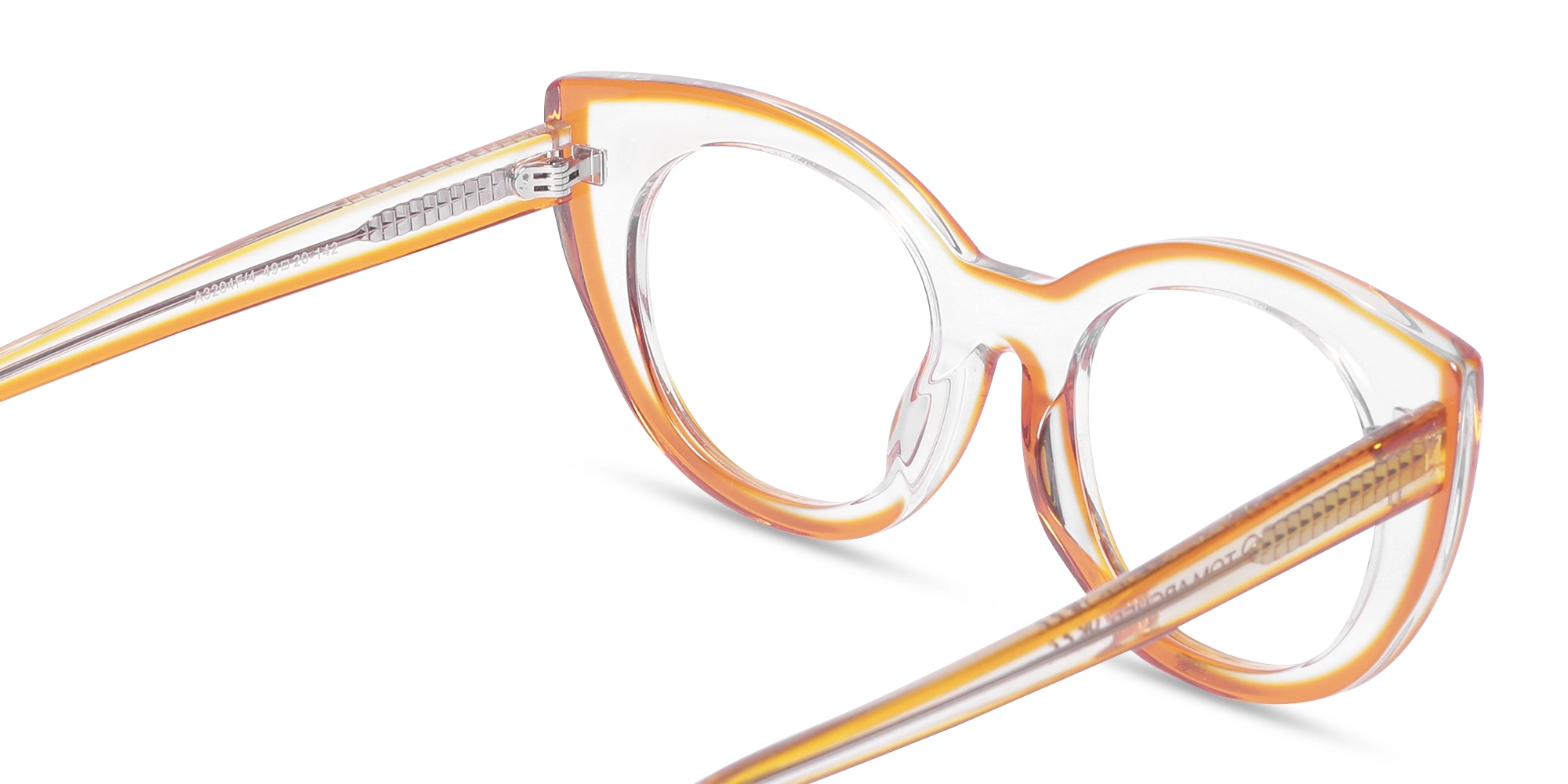 Orange Cat-eye Womens Glasses 5