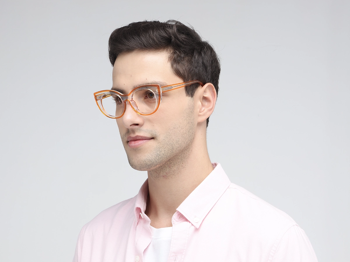 Orange Cat-eye Womens Glasses 42