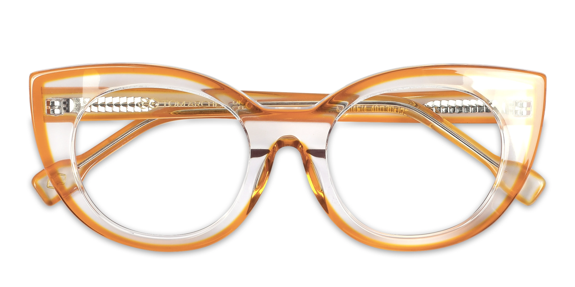 Orange Cat-eye Womens Glasses 6