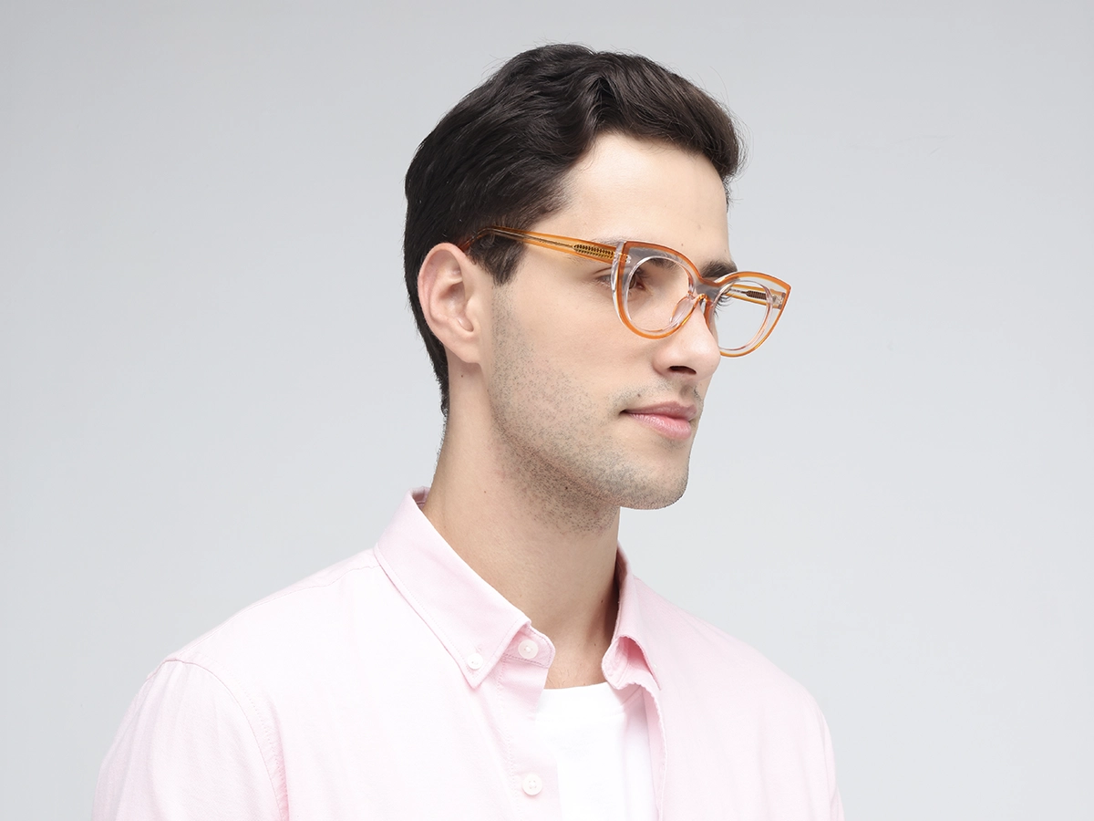 Orange Cat-eye Womens Glasses 43