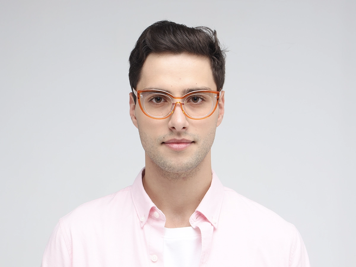 Orange Cat-eye Womens Glasses 41