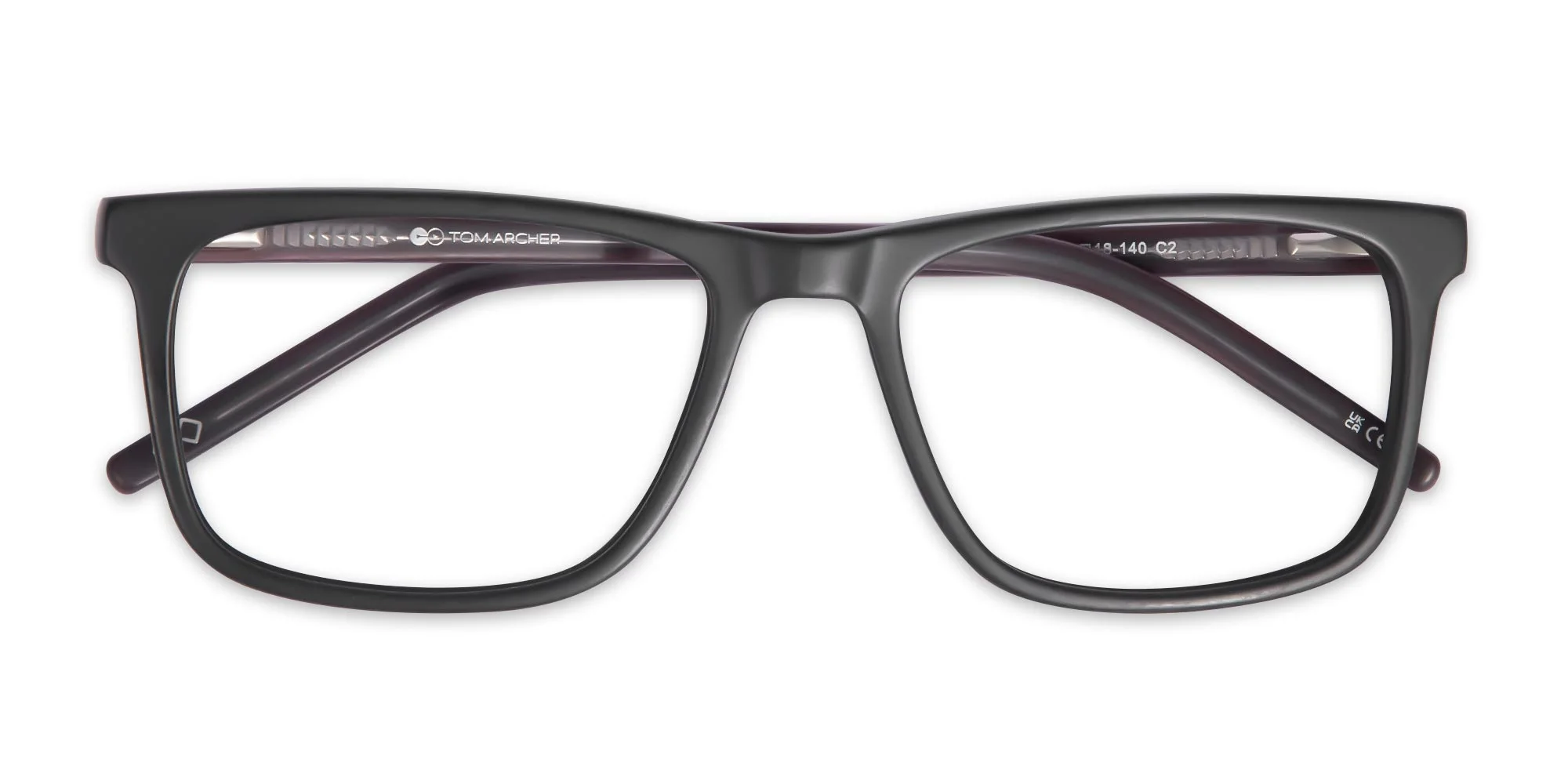 Matte Black Rectangular Glasses-6