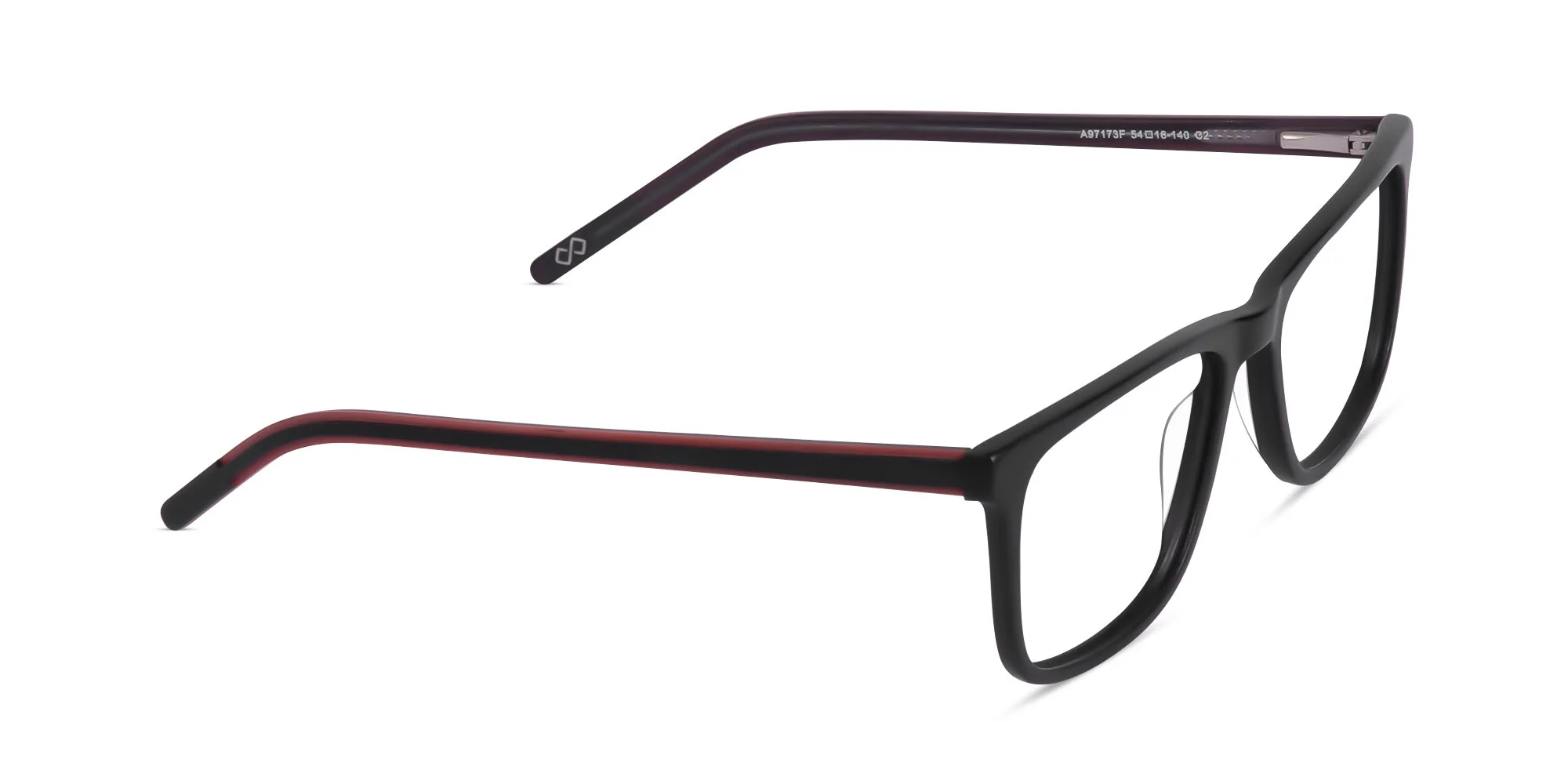 Matte Black Rectangular Glasses-2