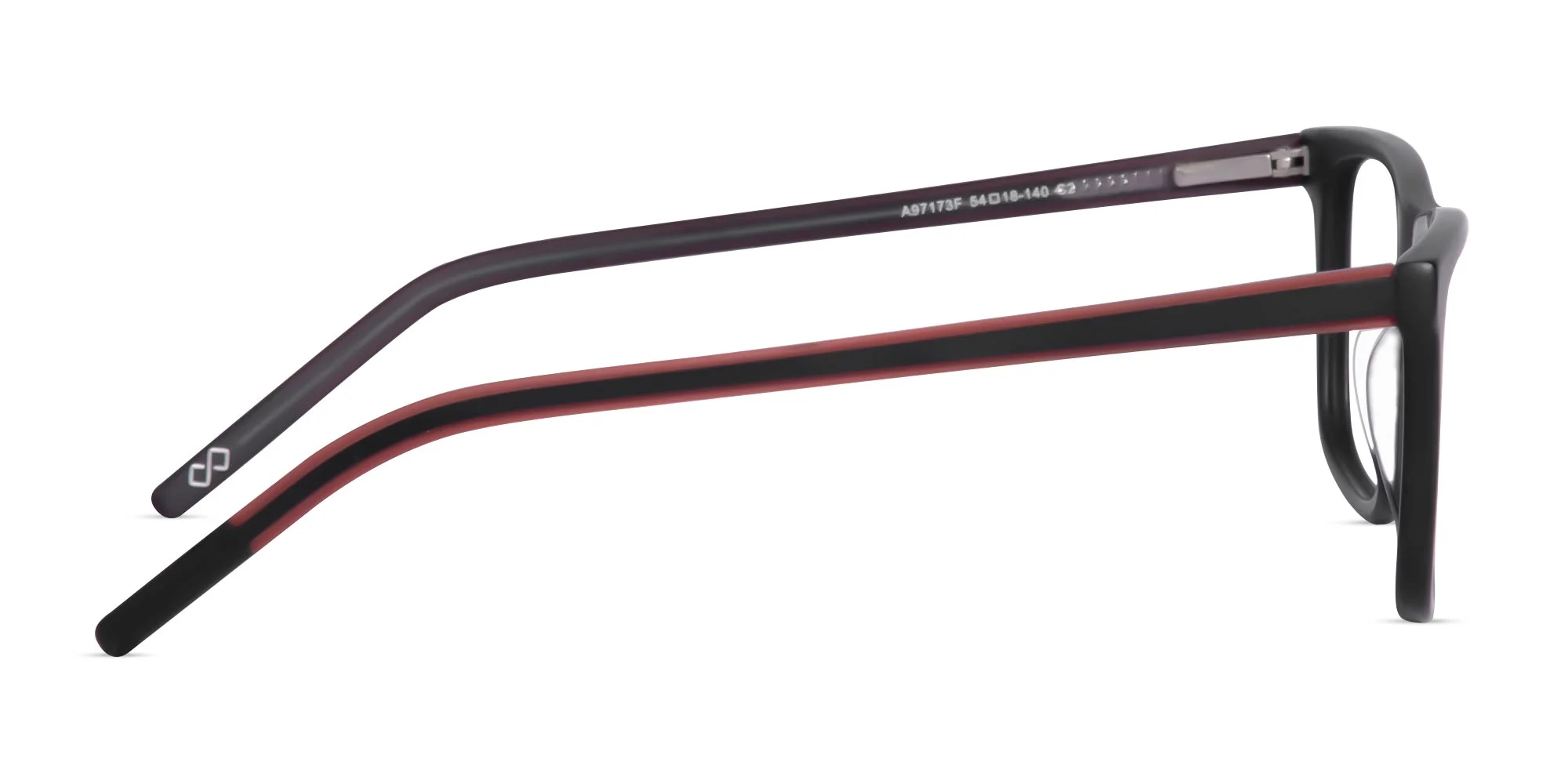 Matte Black Rectangular Glasses-4