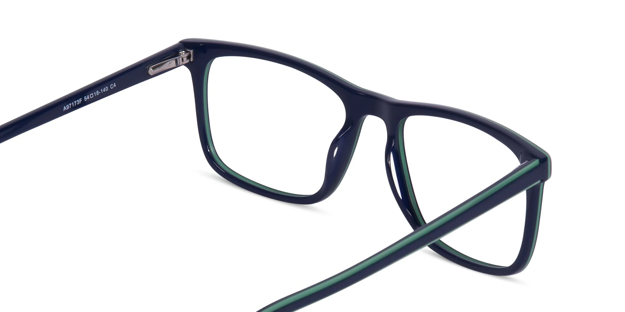 Navy Blue Rectangular Glasses-5