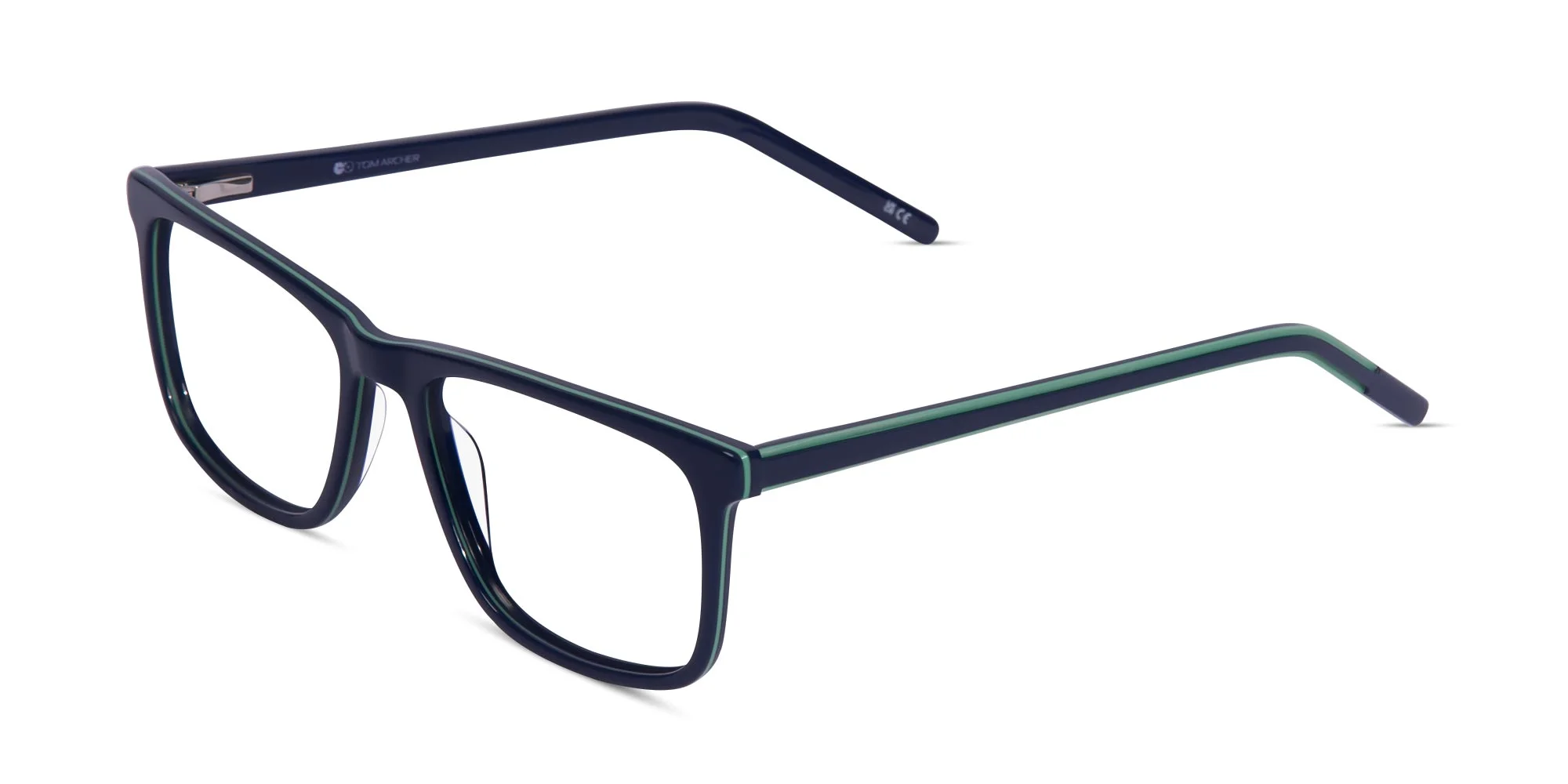 Navy Blue Rectangular Glasses-3