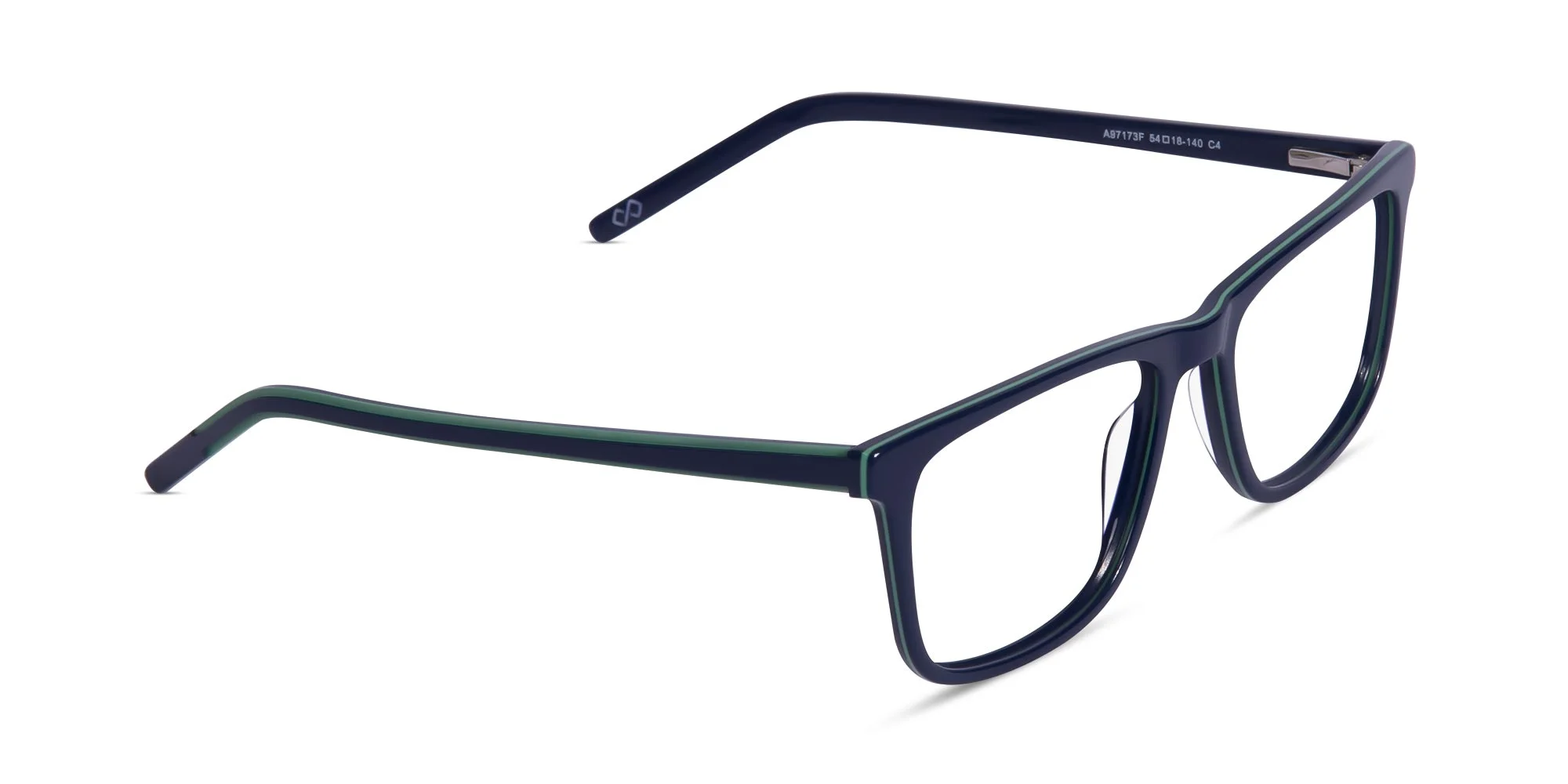 Navy Blue Rectangular Glasses-2