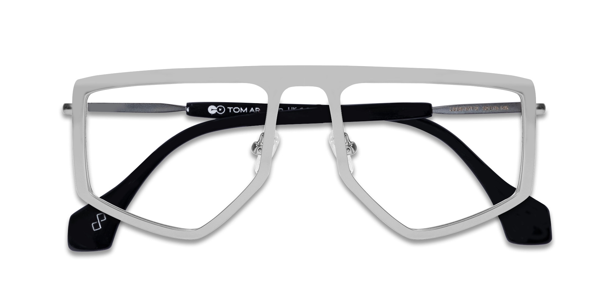 Platinum Silver & Black Pilot Glasses-6