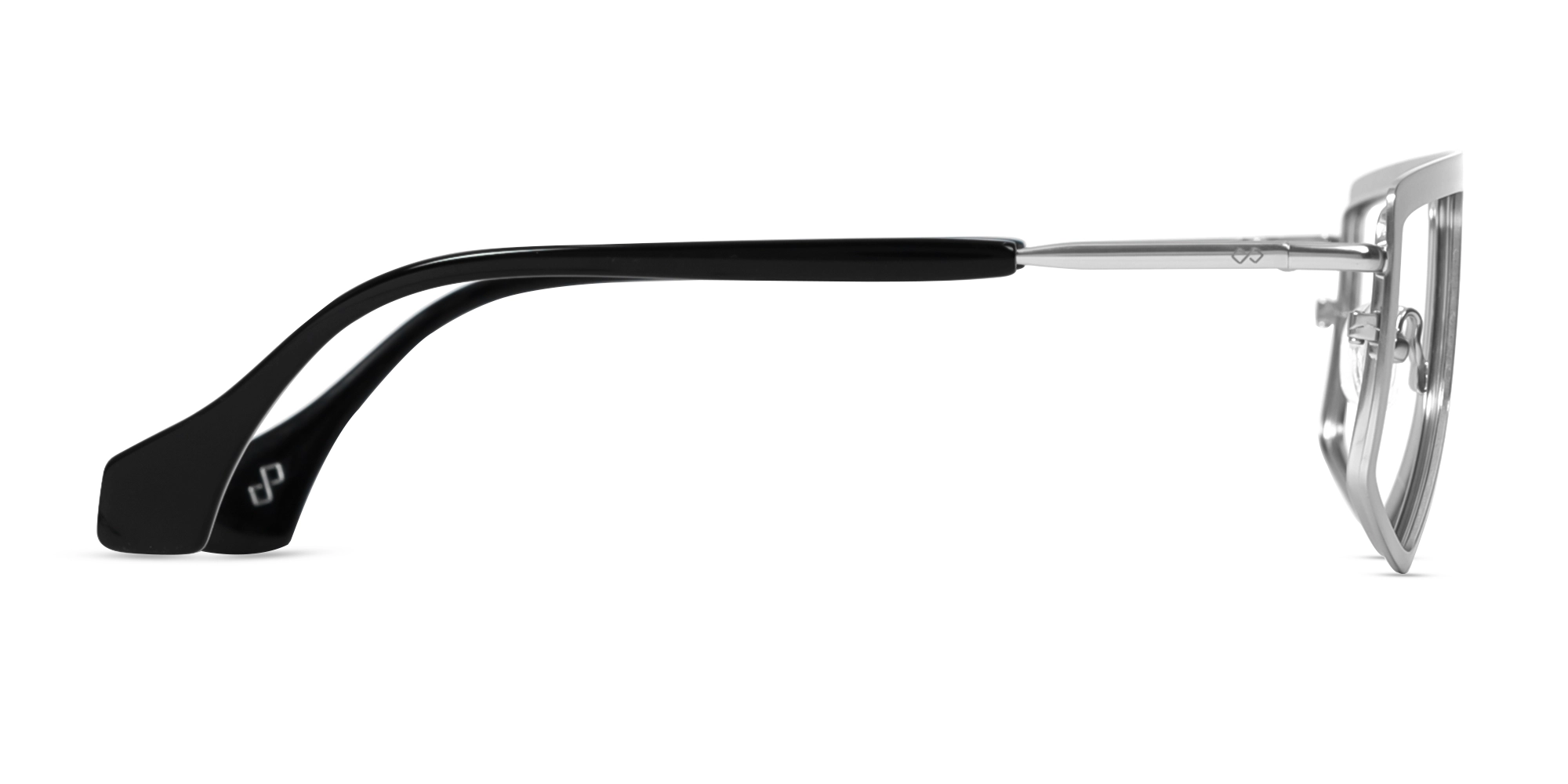 Platinum Silver & Black Pilot Glasses-4