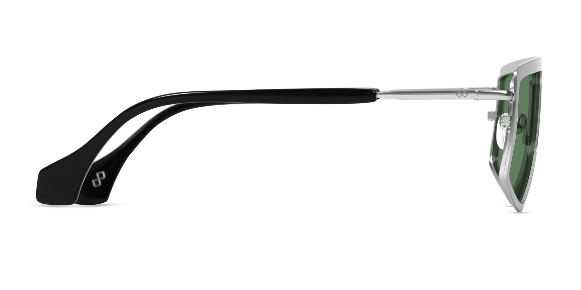 Matte Platinum Silver Metal Sunglasses-4