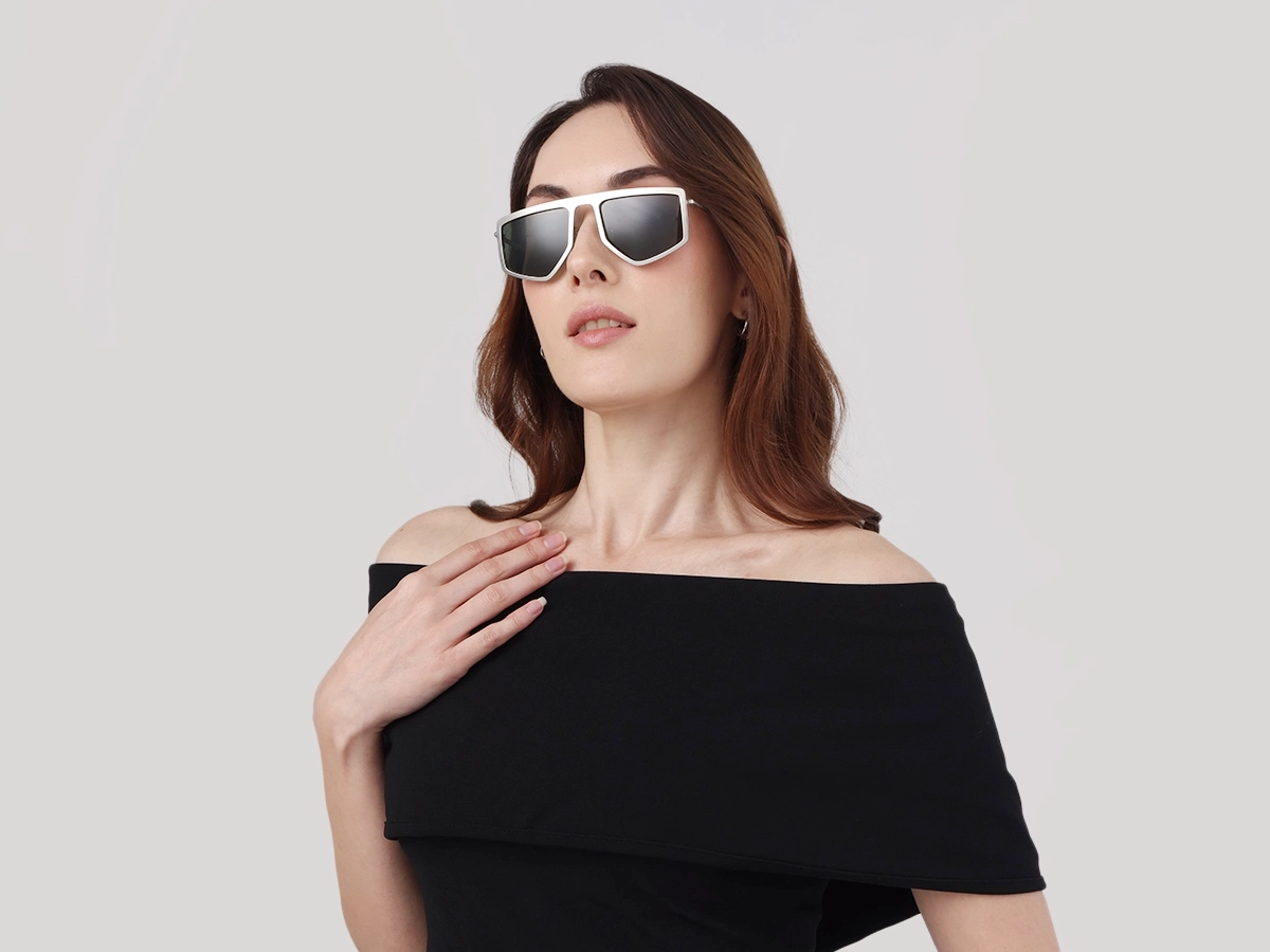 Matte Platinum Silver Metal Sunglasses-51