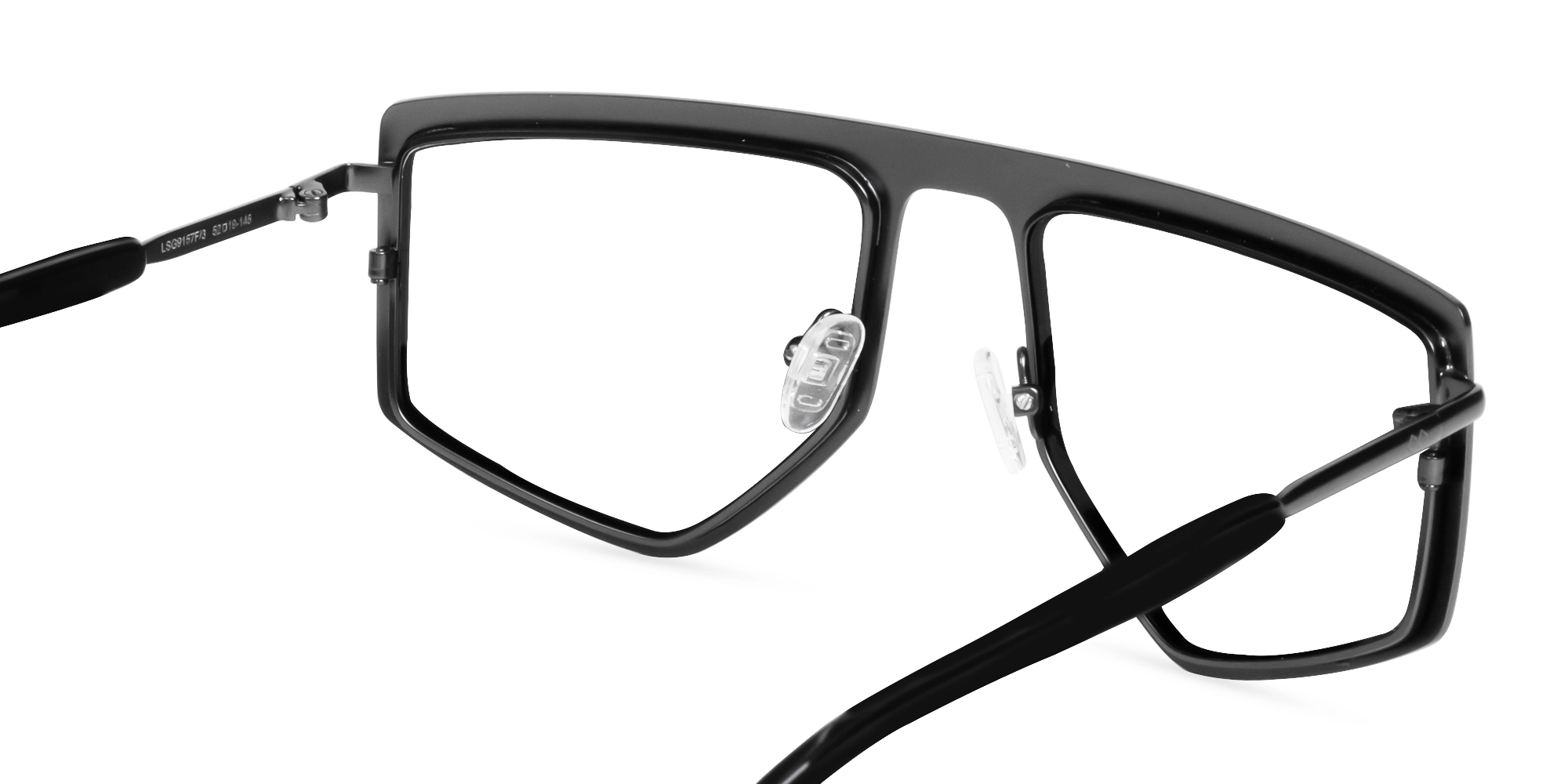 Gunmetal & Black Pilot Glasses-5