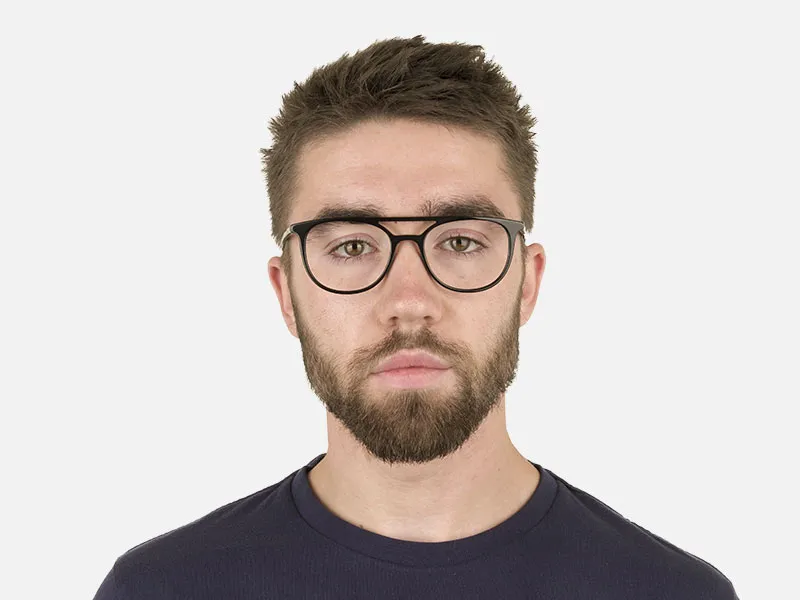 Black Acetate Pilot Spectacles - 2