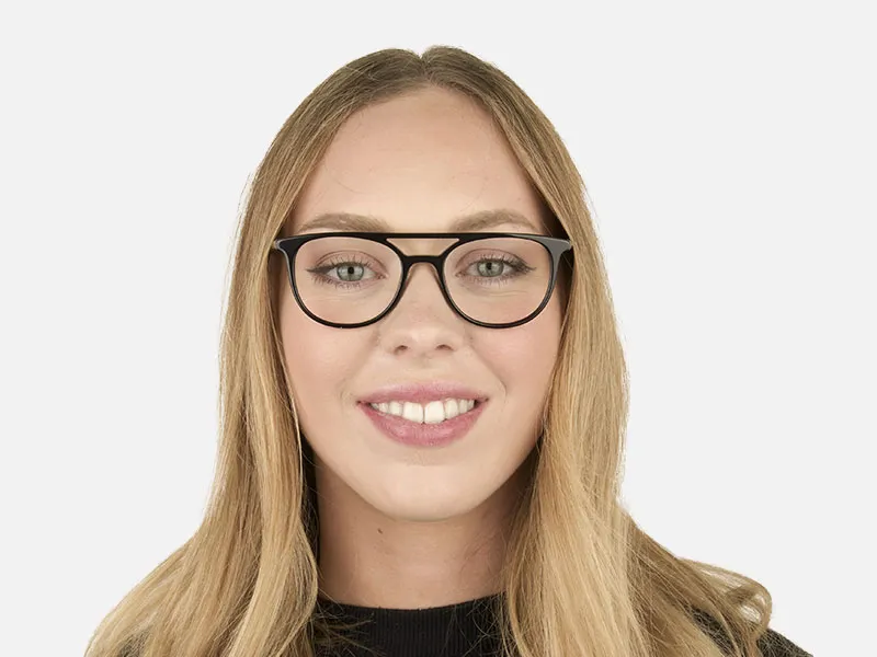 Black Acetate Pilot Spectacles - 2