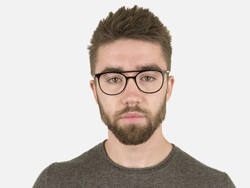 Dark Brown and Silver Lilac Pilot Spectacles - 2