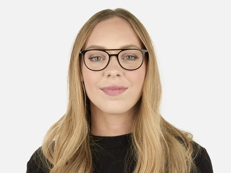 Dark Brown and Silver Lilac Pilot Spectacles - 2