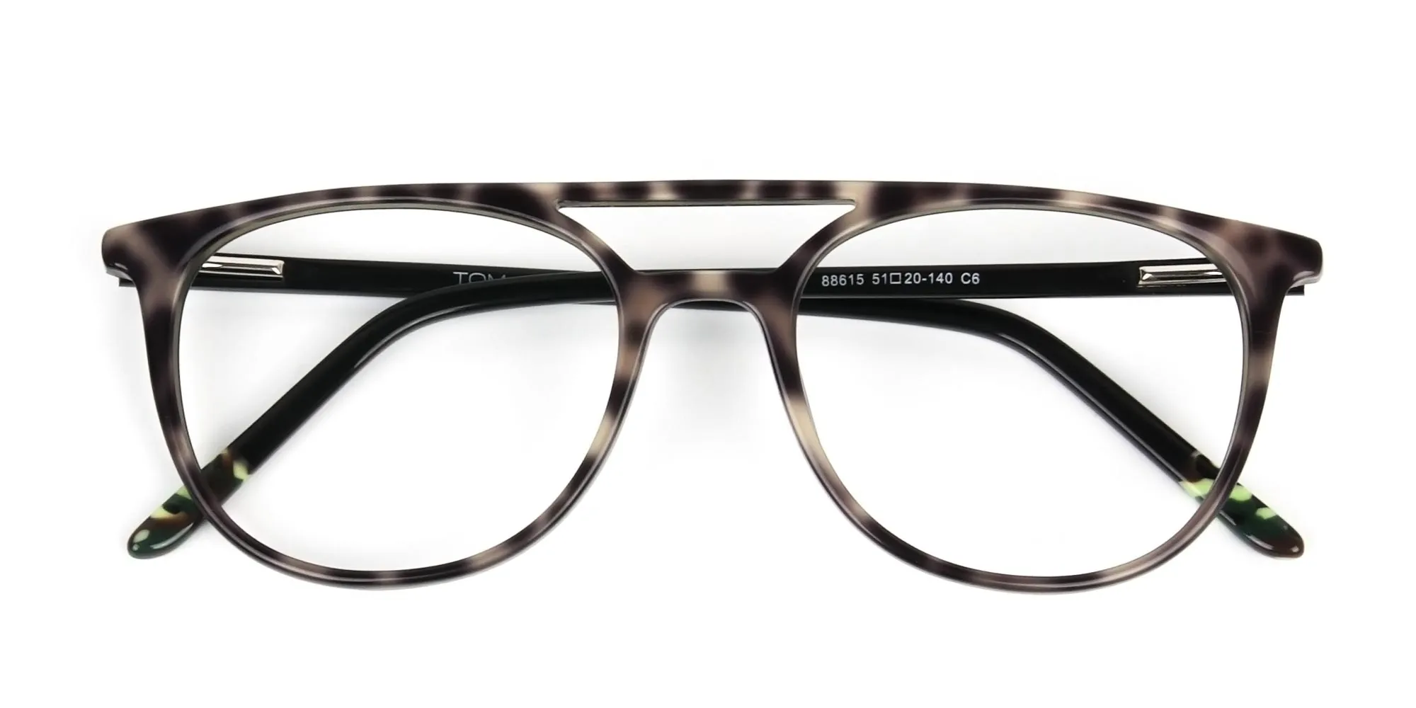 Jungle Green & Grey Tortoise Pilot Spectacles - 2