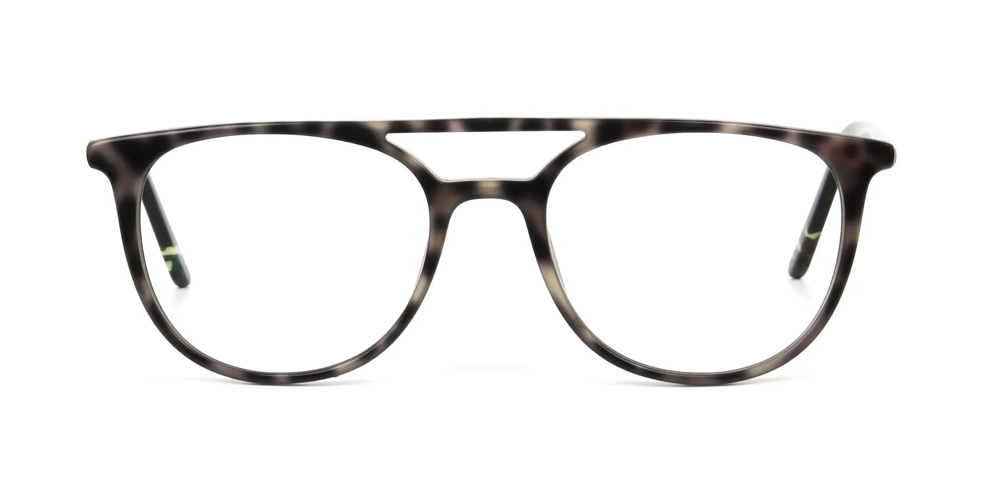 A88615F/6 - Jungle Green & Grey Tortoise Pilot Spectacles
