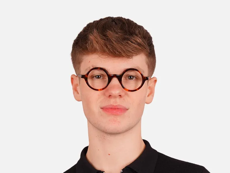 Tortoise Round Glasses-2