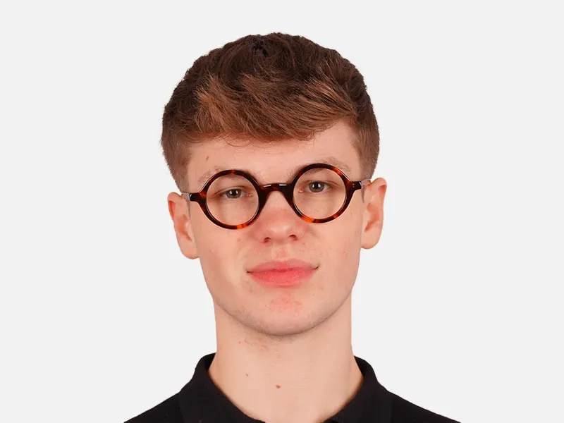 Tortoise Round Glasses-2