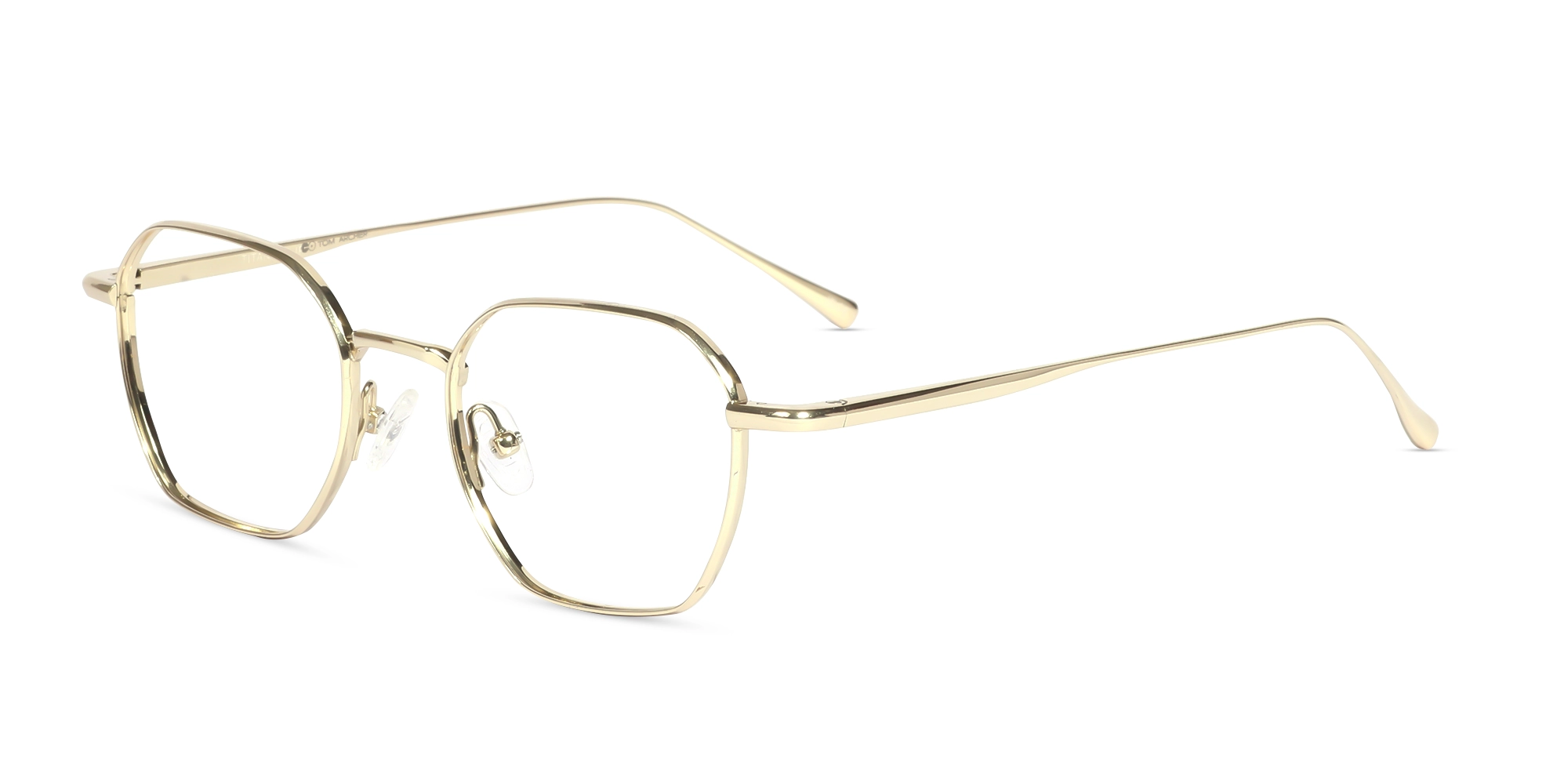 Gold Geometric Titanium Metal Glasses-3 Gold Geometric Titanium Metal Glasses-3