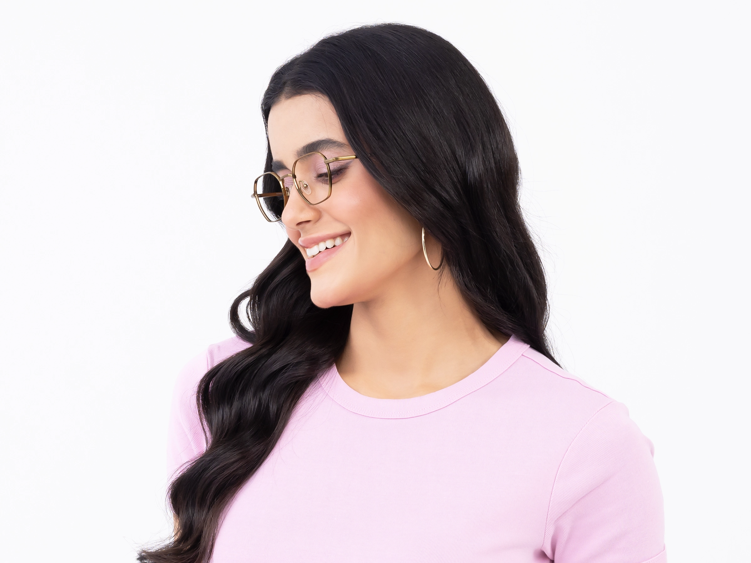 Vintage Gold Geometric Glasses-12