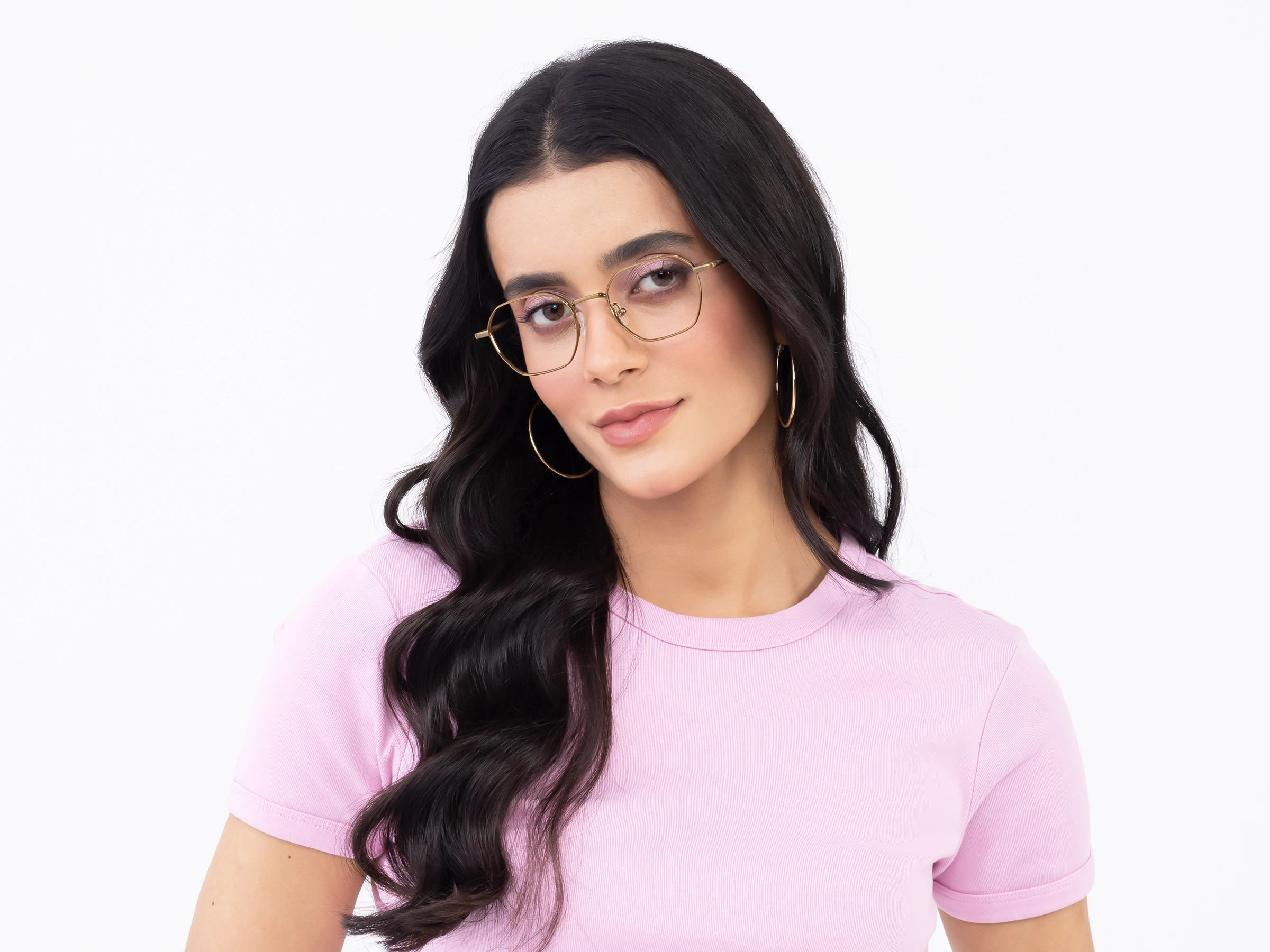 Vintage Gold Geometric Glasses-11