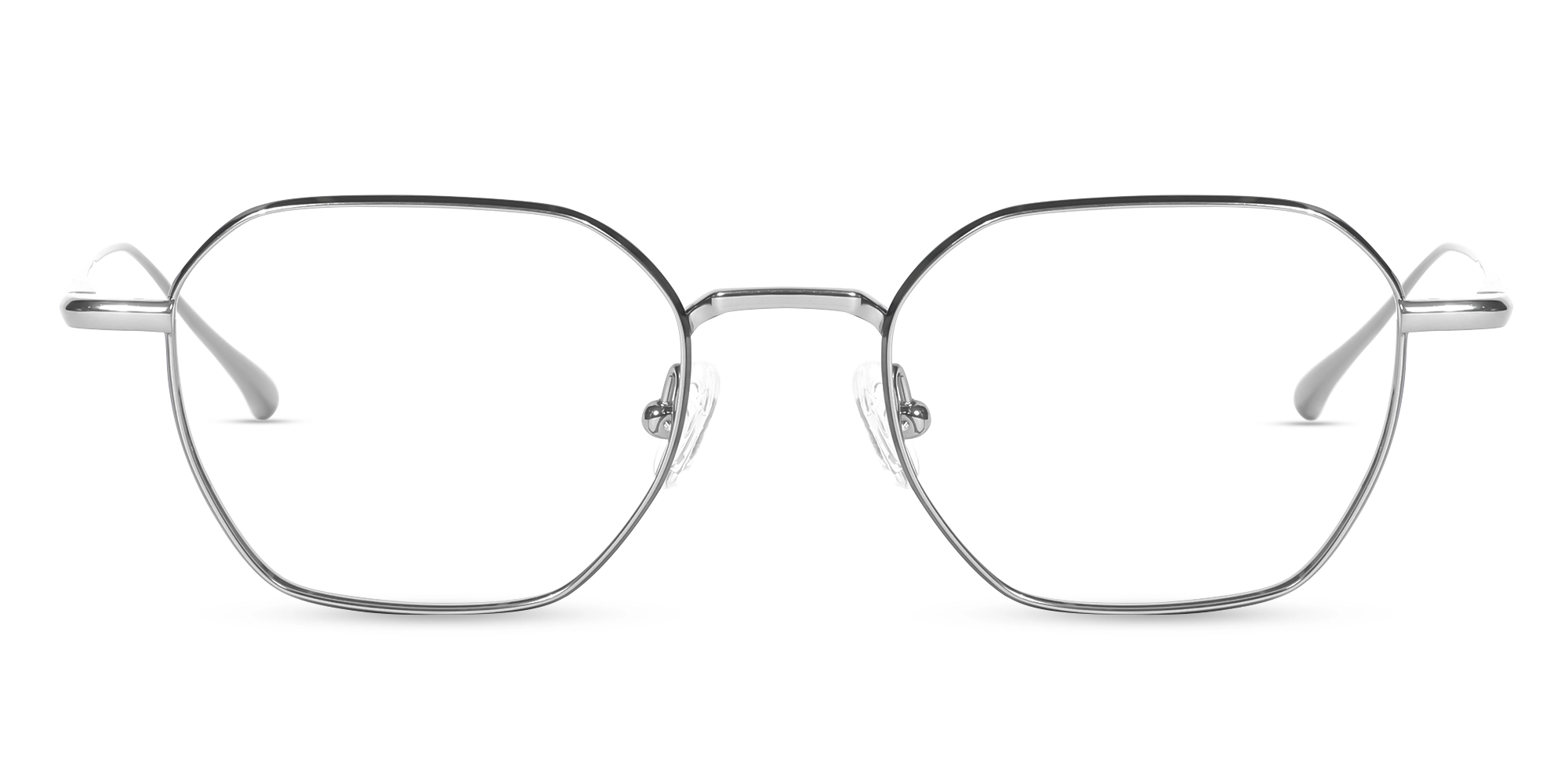 Platinum Grey Geometric Glasses-1