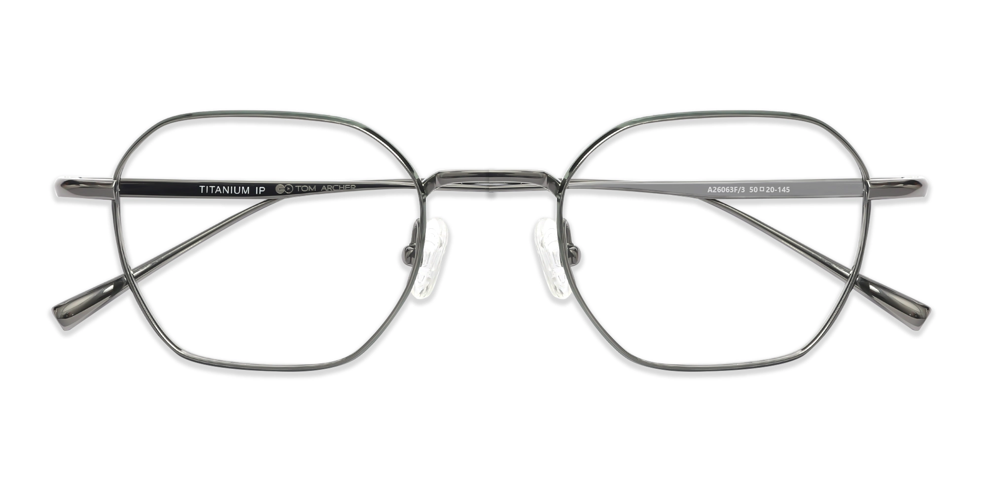 Platinum Grey Geometric Glasses-6