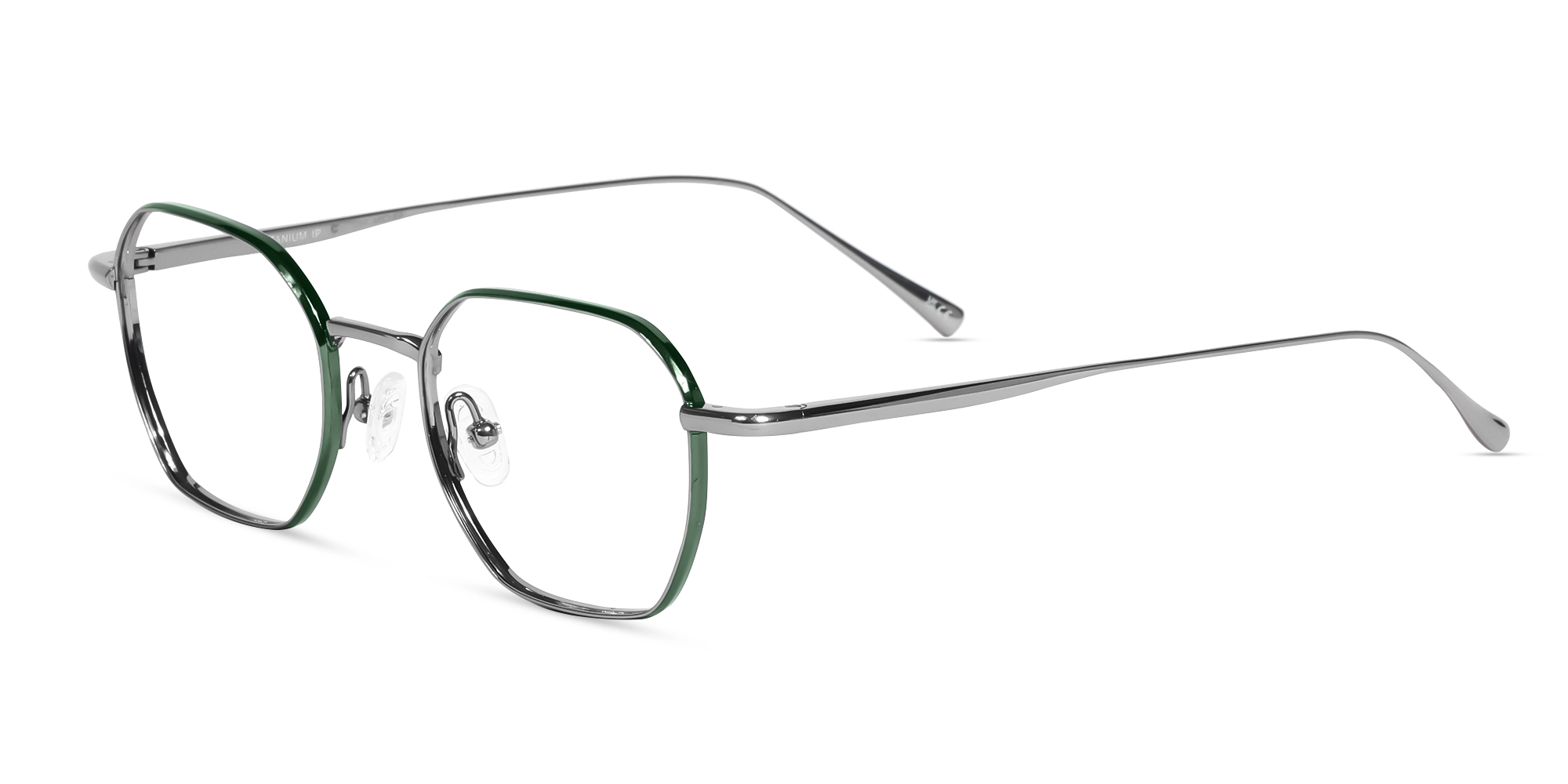 Platinum Grey Geometric Glasses-3