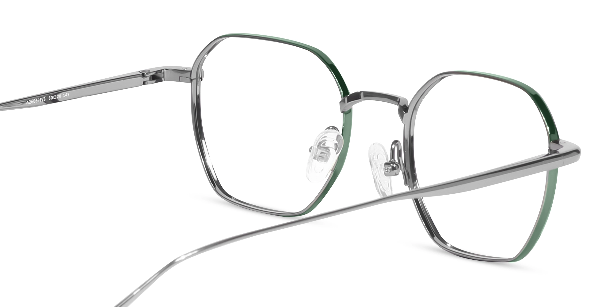Platinum Grey Geometric Glasses-5