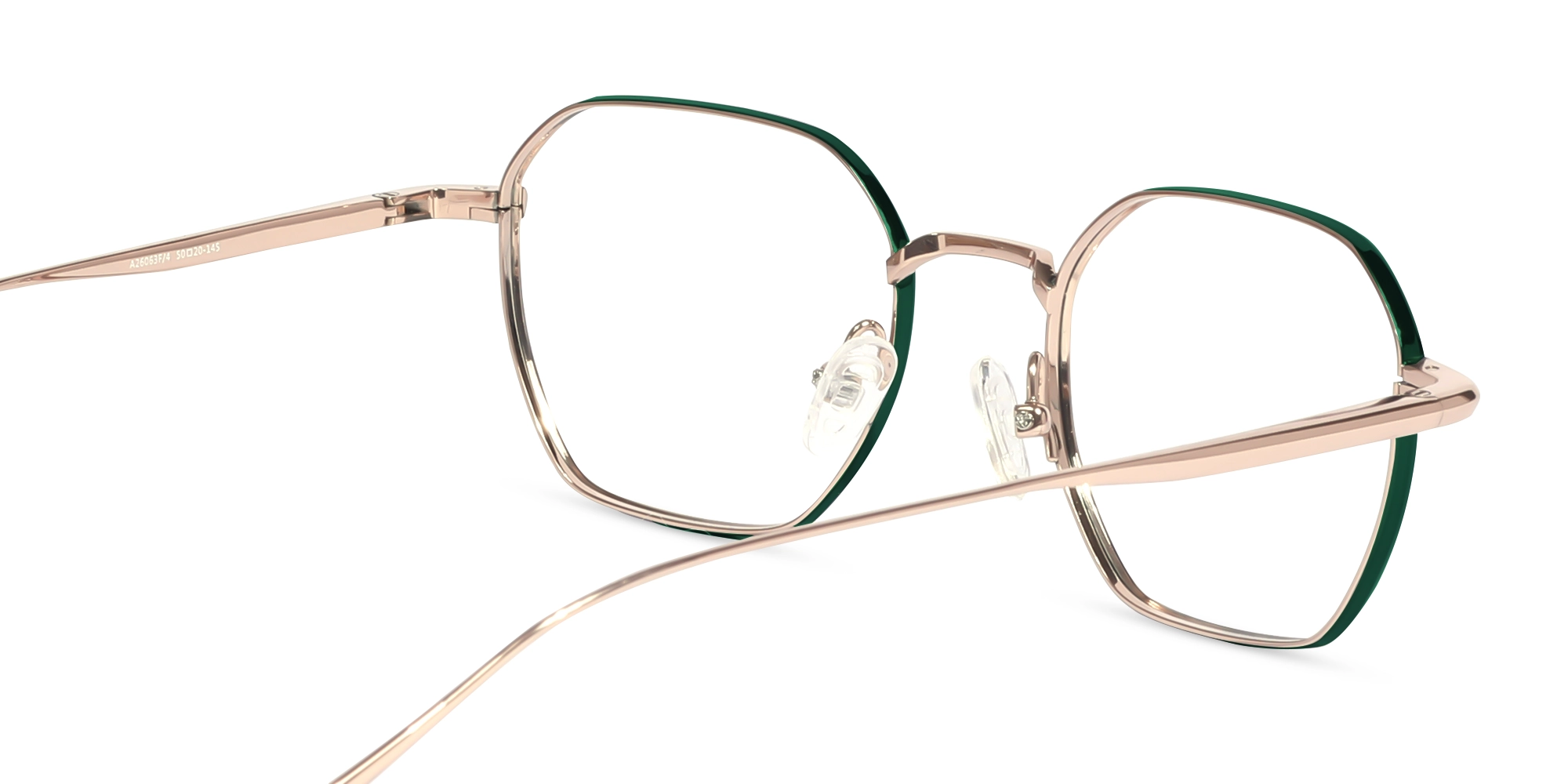 Rose Gold Geometric Glasses-5