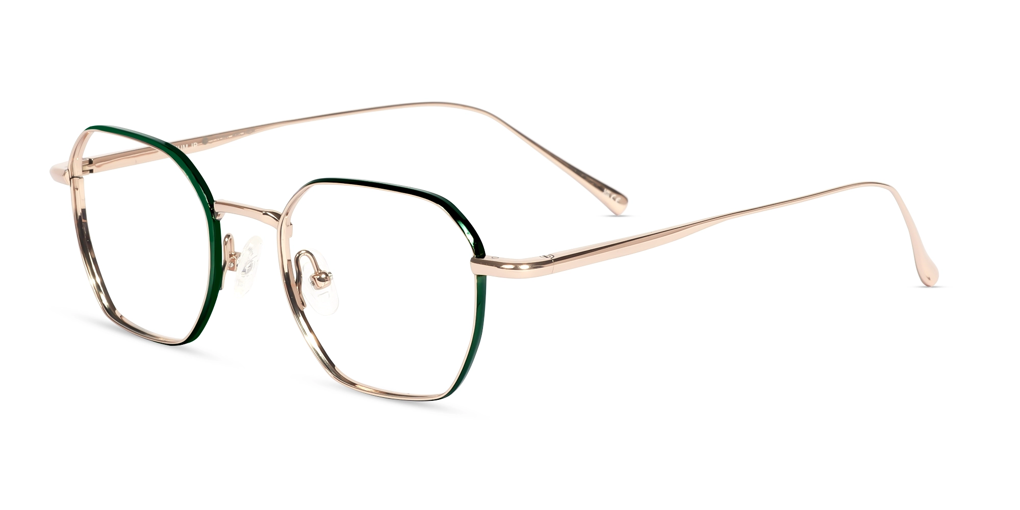 Rose Gold Geometric Glasses-3