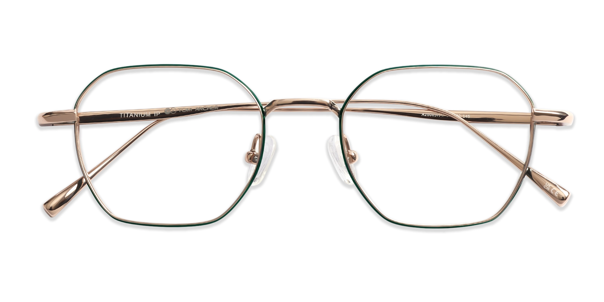Rose Gold Geometric Glasses-6