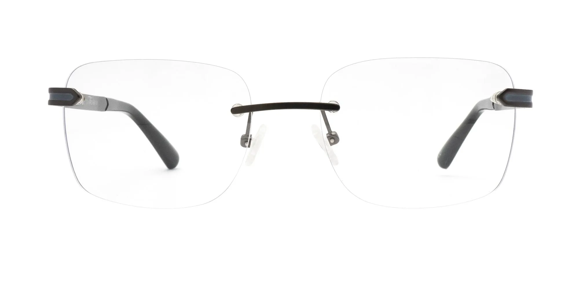 gunmetal and black rimless frames-2 gunmetal and black rimless frames-2