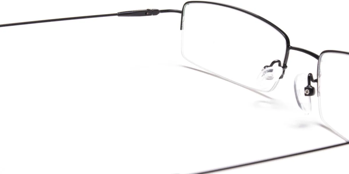Sleek - Black Rectangular Glasses -2