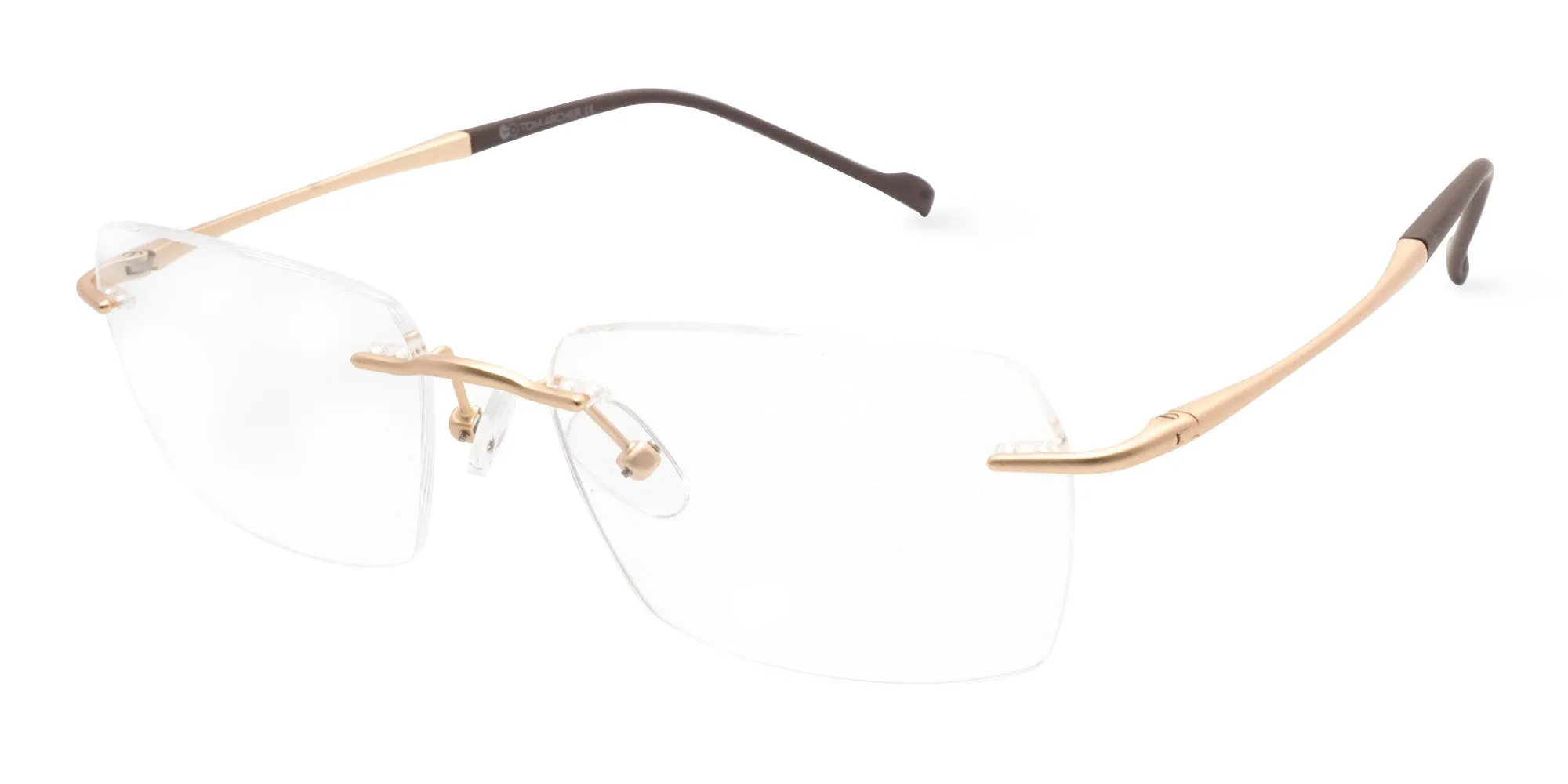 Gold Rimless Glasses Frames-2
