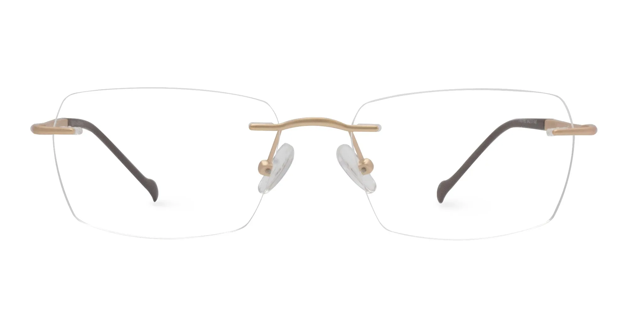 Gold Rimless Glasses Frames-2
