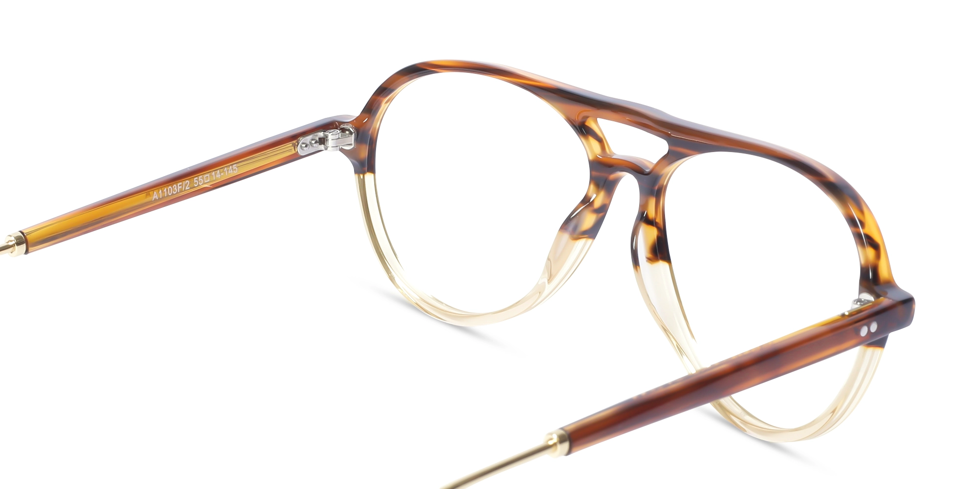 Honey Brown & Crystal Brown Pilot Glasses -5
