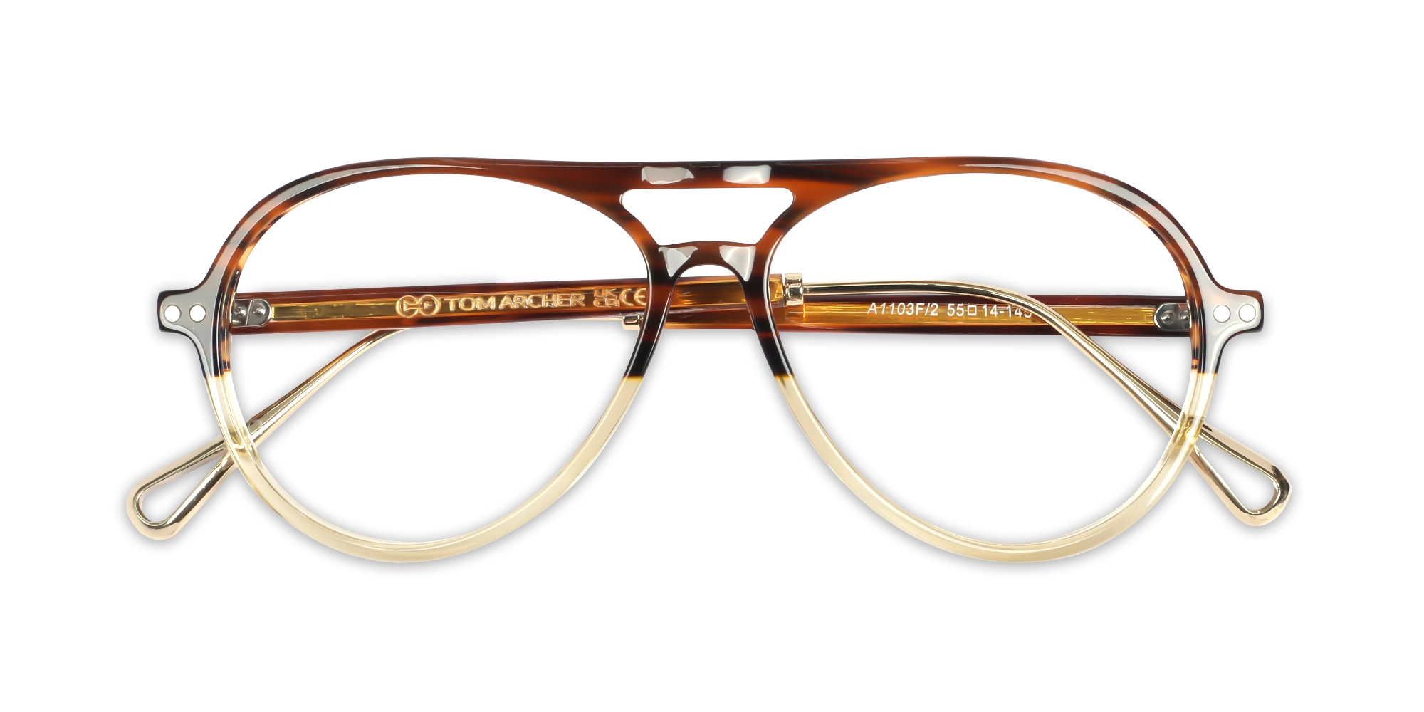 Honey Brown & Crystal Brown Pilot Glasses -6