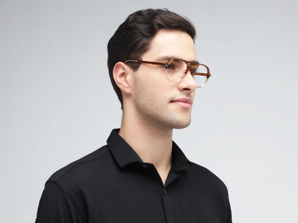 Honey Brown & Crystal Brown Pilot Glasses -43