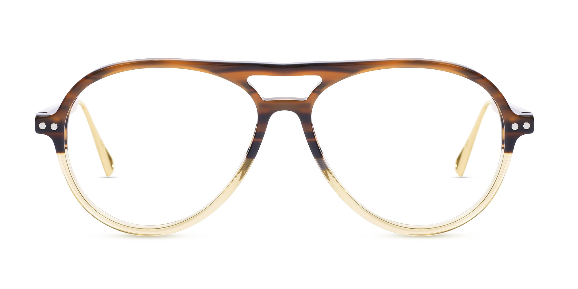 Honey Brown & Crystal Brown Pilot Glasses -1